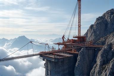 Stazione funivia in costruzione